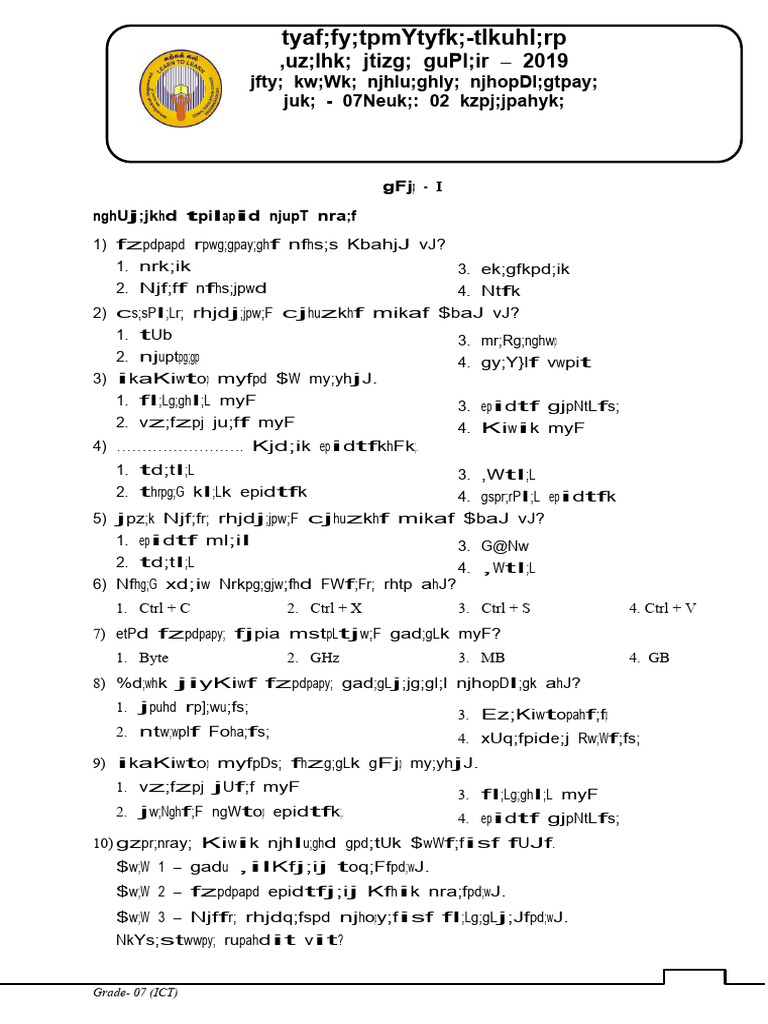 Grade 7 - ICT - 2nd Term 2019-1 | PDF | Recording Devices | Computing