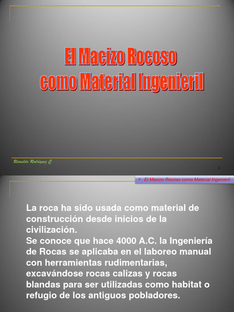 El Macizo Rocoso Como Material Ingenieril | PDF | Ingeniería