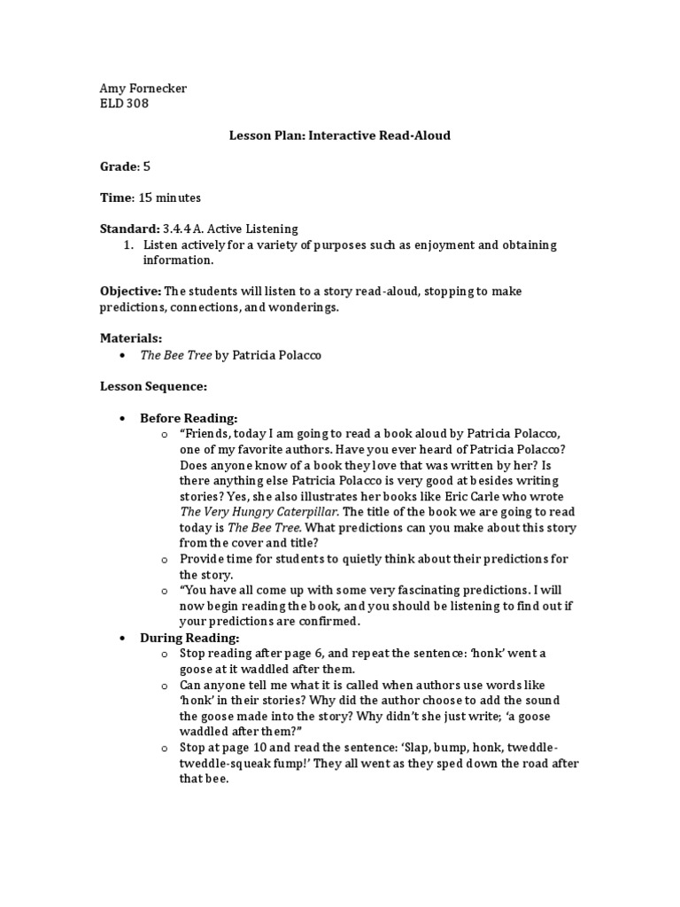 Lesson Set #1/reflection | Reading Comprehension | Lesson Plan