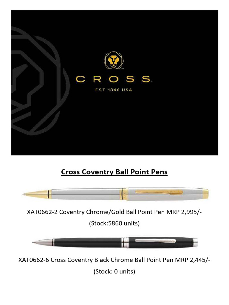 Cross Coventry Pen Catalogue | PDF | Pen | Writing Implements