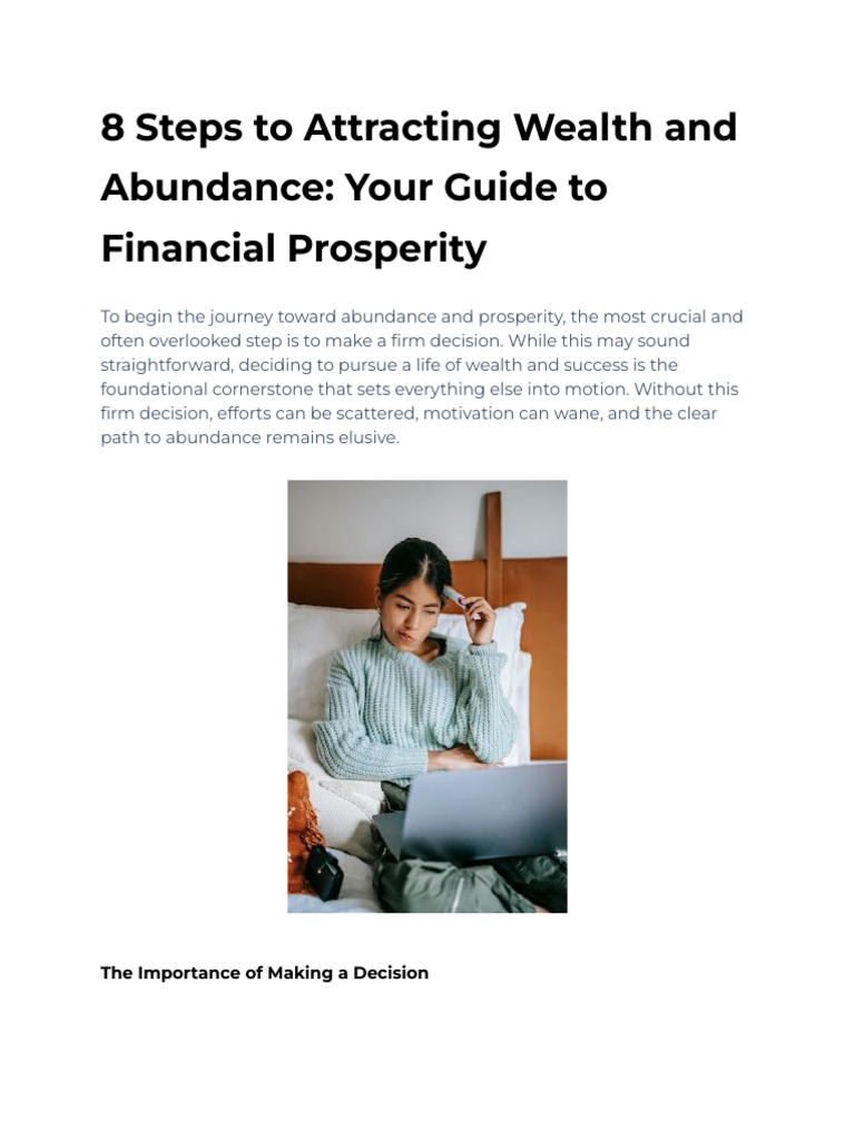 8 Steps To Attracting Wealth And Abundance Your Guide To Financial
