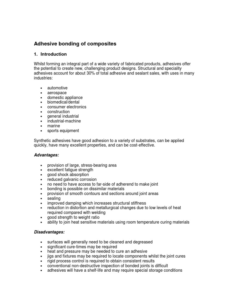 Adhesive Bonding PDF Adhesive Epoxy