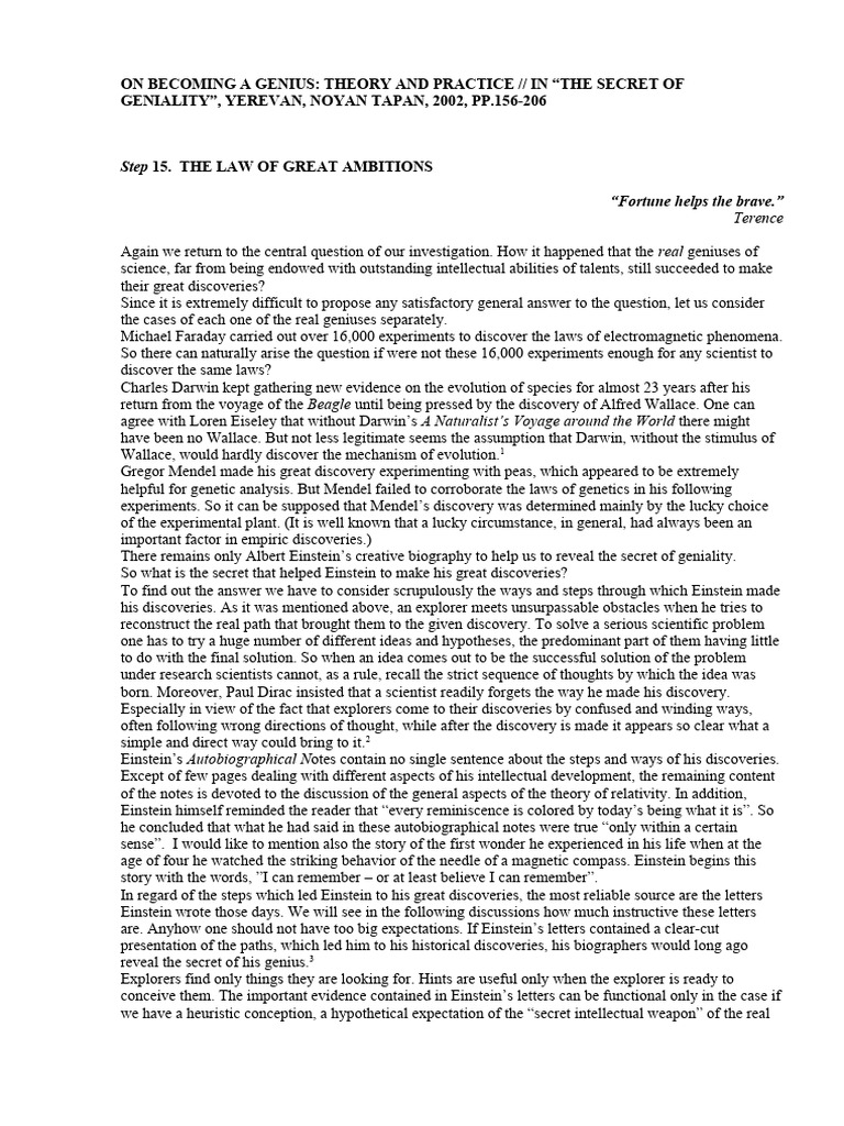 On Becoming A Genius Download Free Pdf Albert Einstein