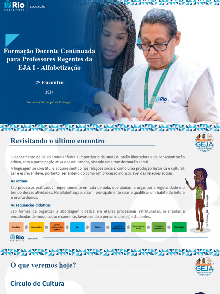 Formacao GEJA 2024 - Alfabetizadores EJA - Encontro 02 | PDF ...