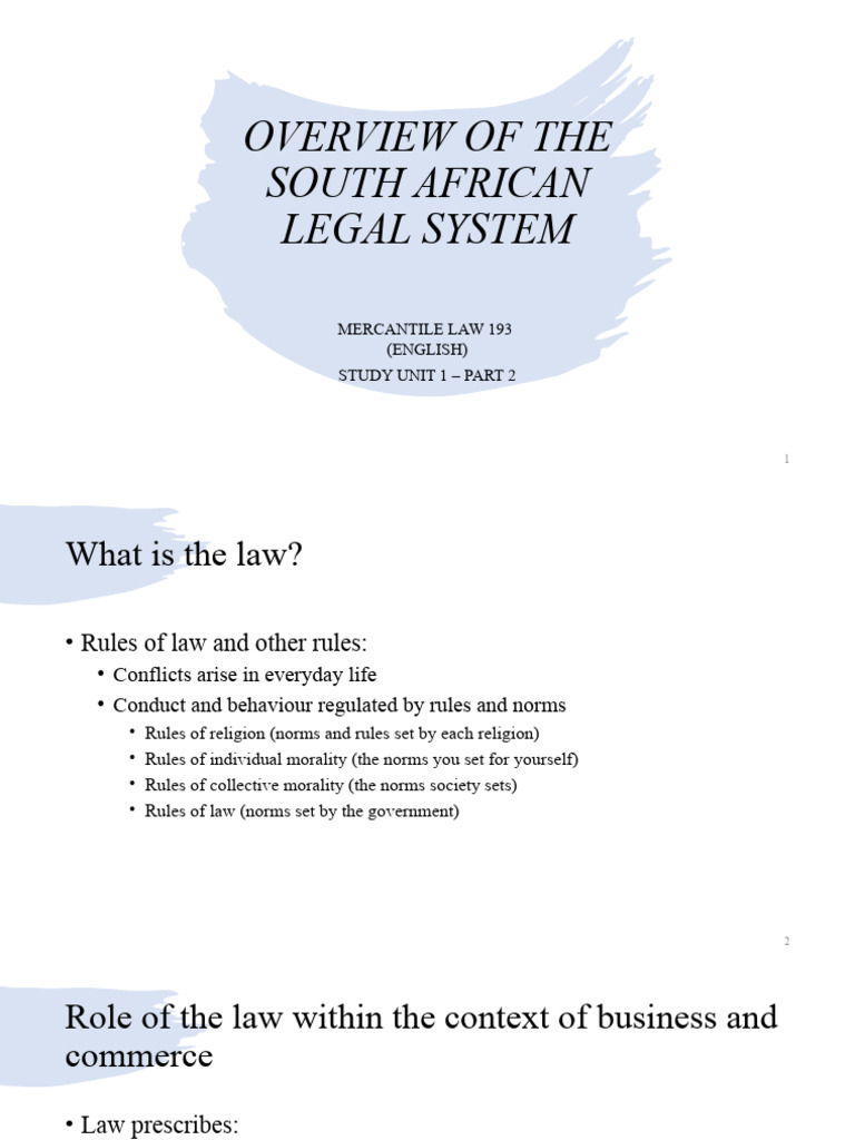 Study Unit 1 Part 2 (ML193) | PDF | Mediation | Alternative Dispute ...