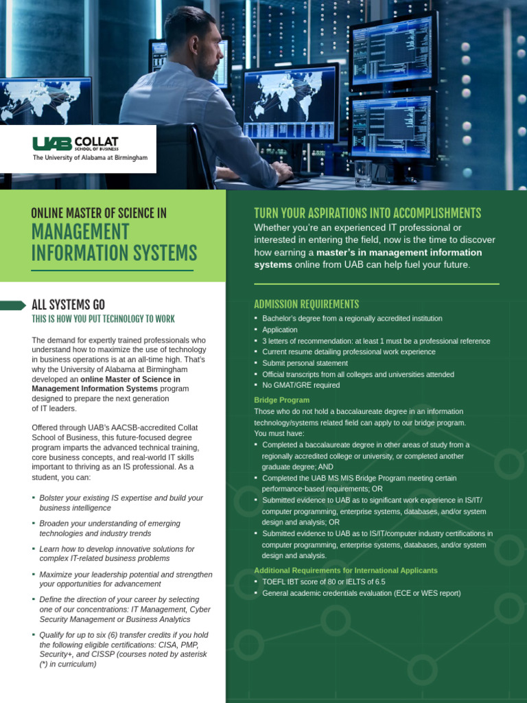 UAB Online MS in Management Information Systems | PDF | Analytics ...