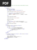 'Note 'This Program Shows How To Sort The Array by Using Bubble Sorting