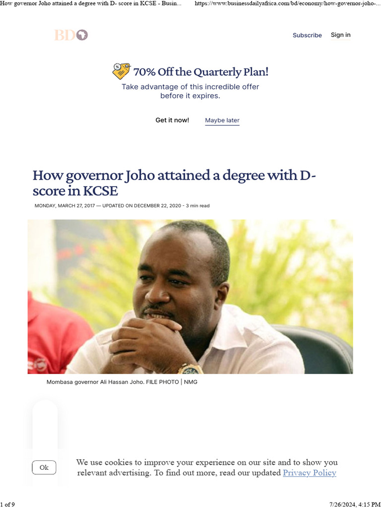 Joho's Degree Controversy Explained | PDF | Finance & Money Management