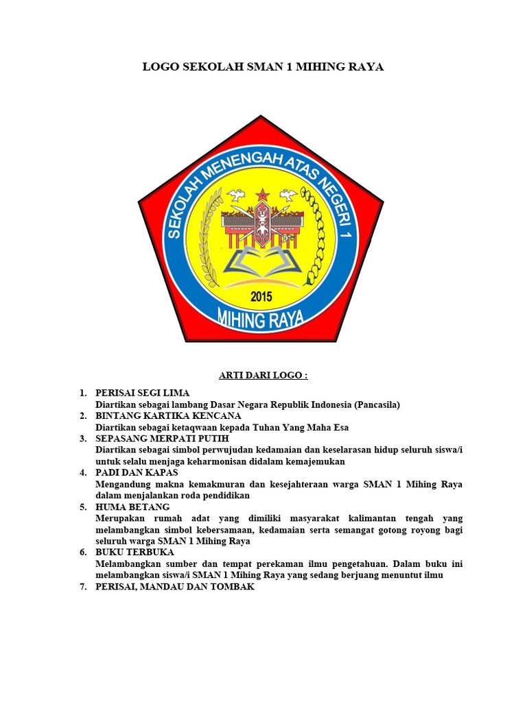 Makna Logo SMAN 1 Mihing Raya | PDF