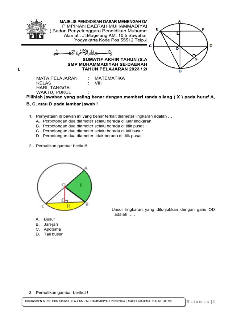 Soal Sat MTK 8 | PDF