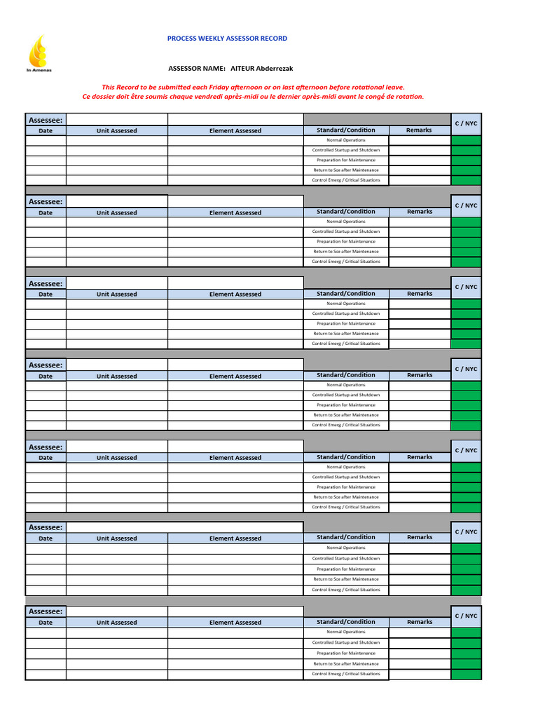 Weekly Record. | PDF | Equipment | Gases