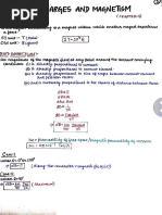 Class 12 Physics Handwritten Notes On Chapter 4 (Magnetism and Matter ...