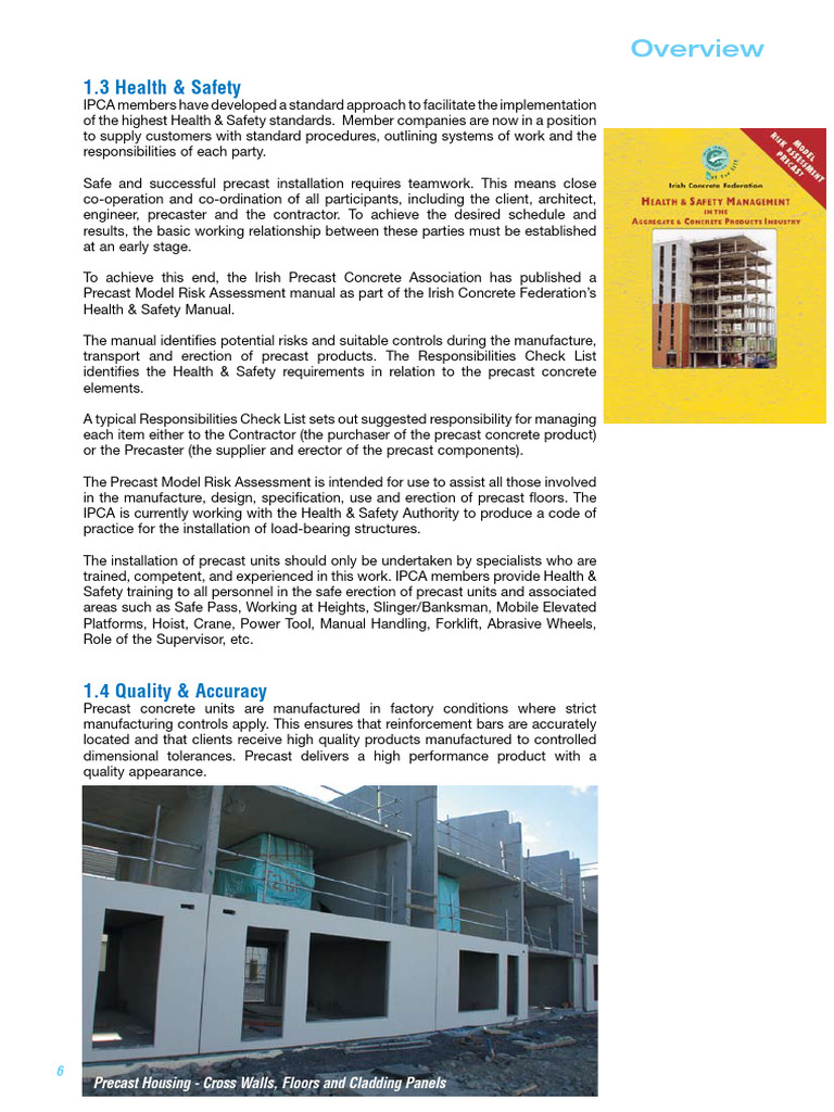 Precast Concrete Health & Safety Standards | PDF | Precast Concrete ...