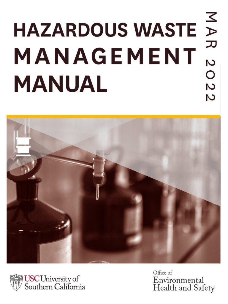 USC Hazardous Waste Management Guide | PDF | Waste | Hazardous Waste
