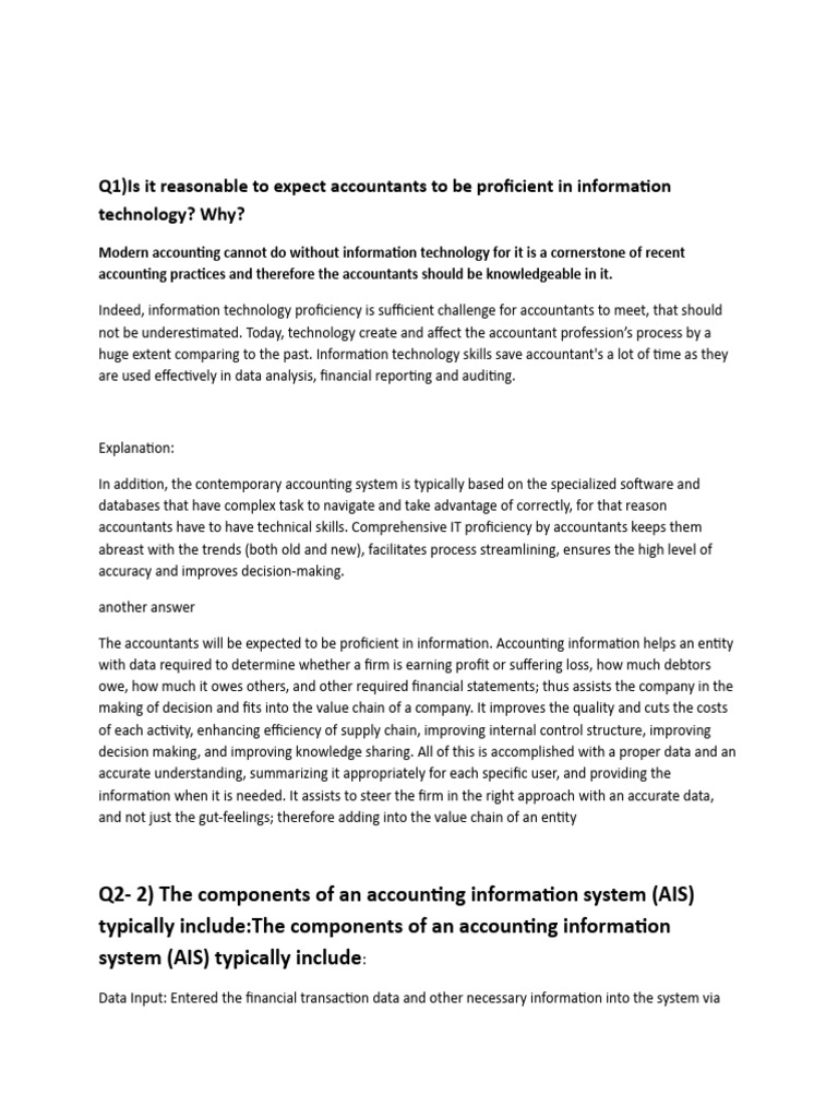 Importance of IT in Modern Accounting | PDF | Information Technology ...