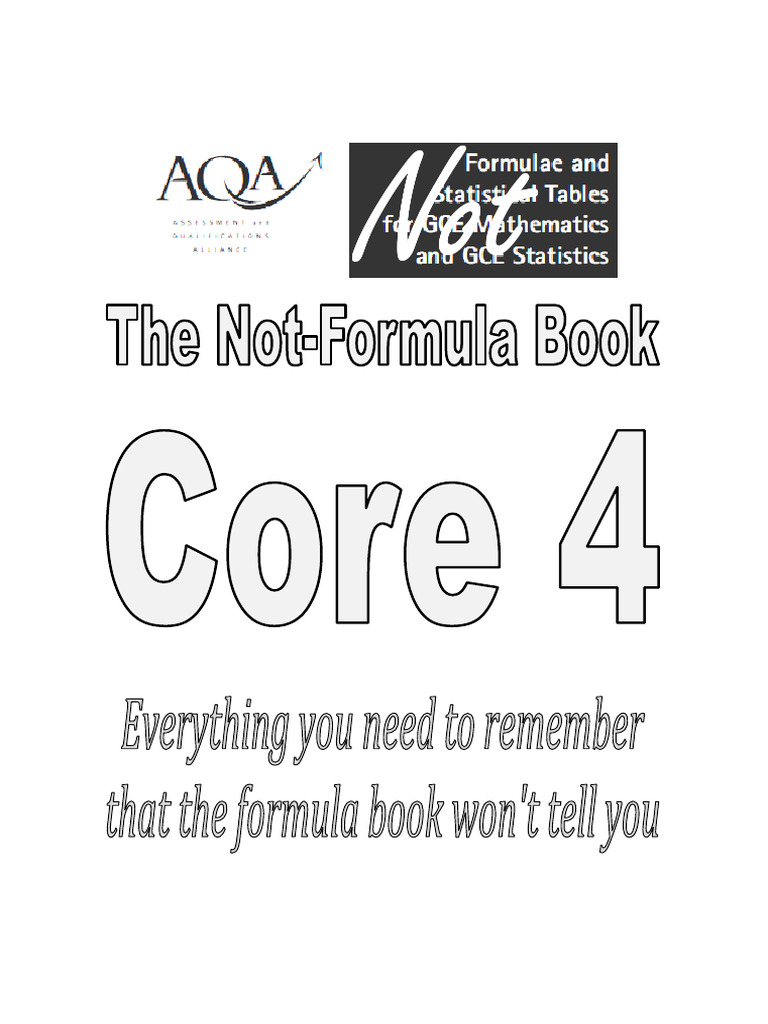 C4 Not Formula Book | PDF | Euclidean Vector | Vector Space