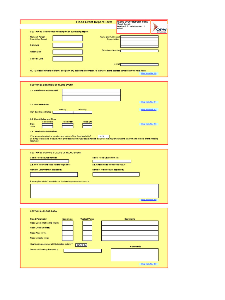Past flood event technical form v3 2 pdf flood infrastructure