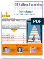 NIST Counsellor Newsletter for Year 12 Students October 20, 2011