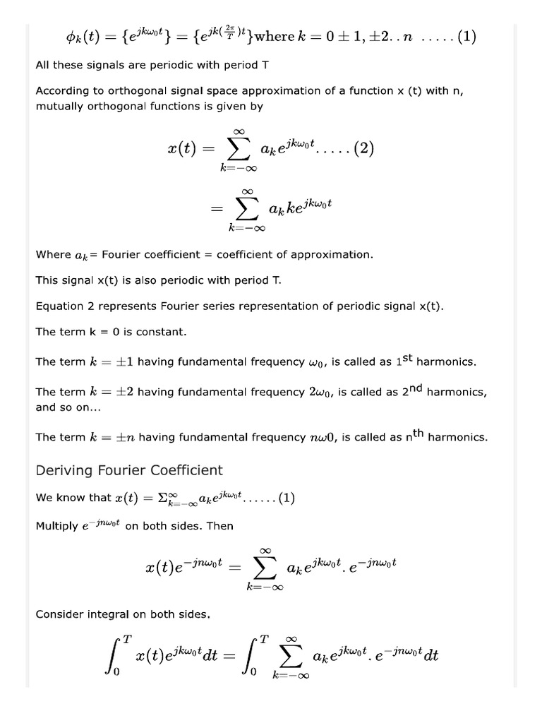Fourier Series | PDF