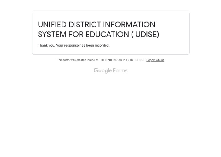 Unified District Information System For Education (Udise) | PDF