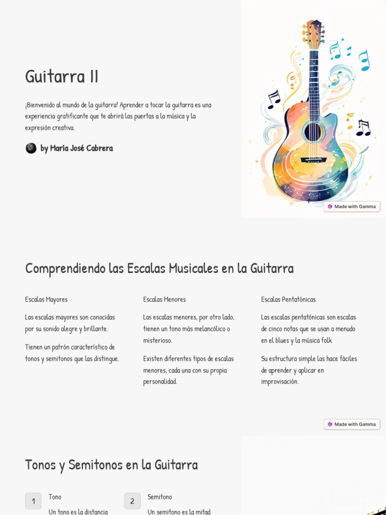 Escalas Musicales para Guitarra | PDF | Escala (música) | Acorde (Música)