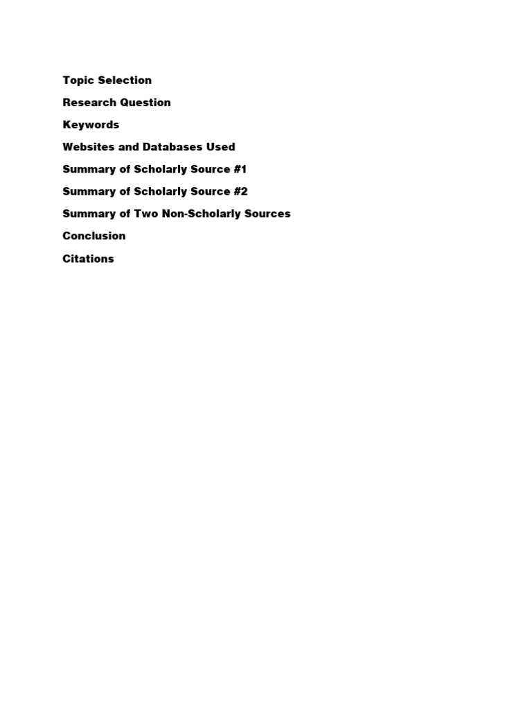 Topic Selection Guide | PDF