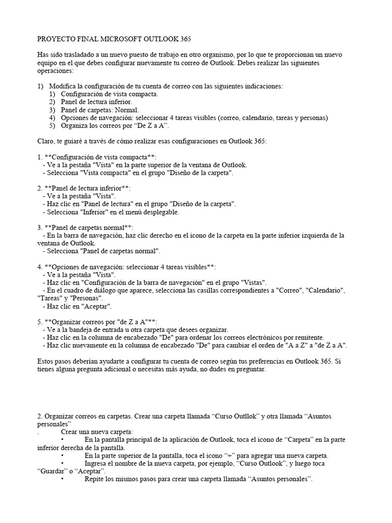 Proyecto final microsoft outlook 365 word pdf spamming ventana