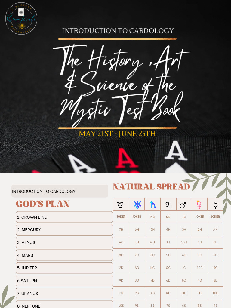 Introduction To Cardology. The Spreads. | PDF | Planets In Astrology ...