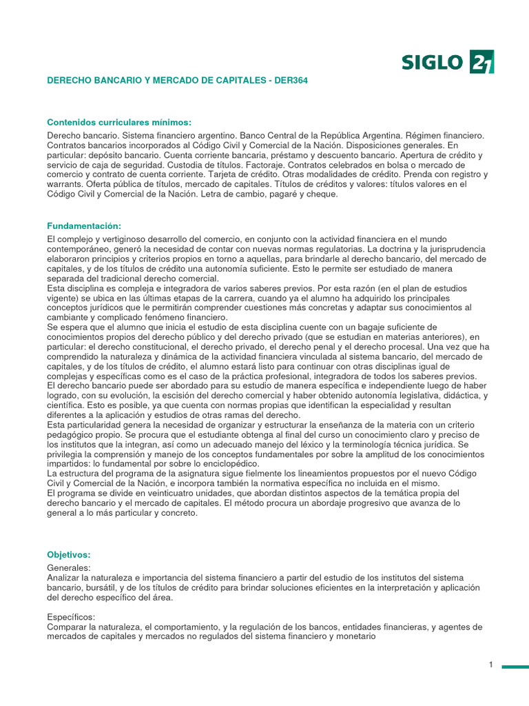 Derecho Bancario y Mercado de Capitales | PDF | Bancos | Pagaré