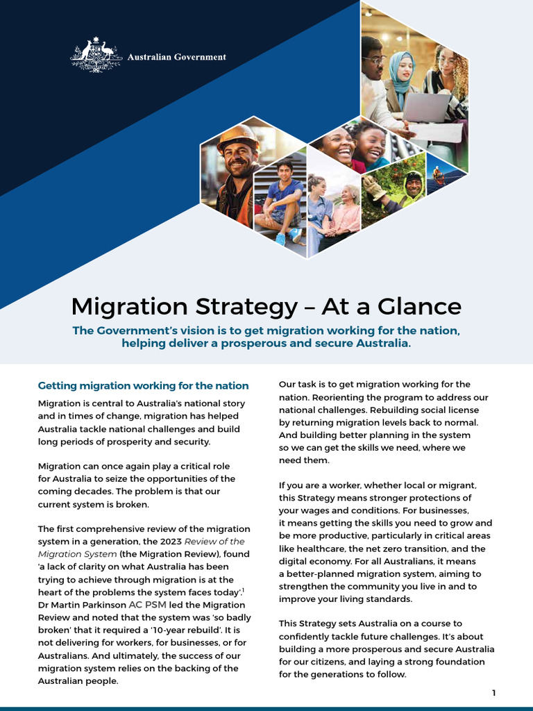 Australia's Migration Strategy Overview | PDF | Human Migration ...
