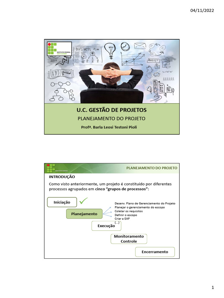 Planejamento e Gestão de Projetos | PDF