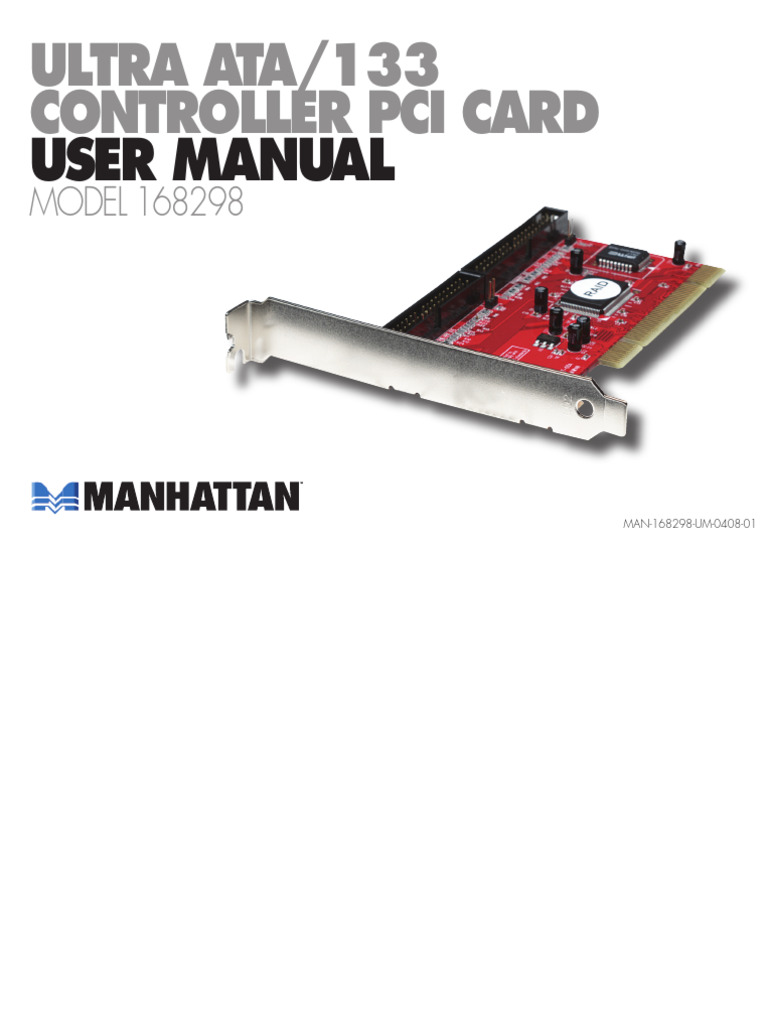 Manhattan Ultra ATA 133 Controller PCI Card User Manual | PDF | Device ...