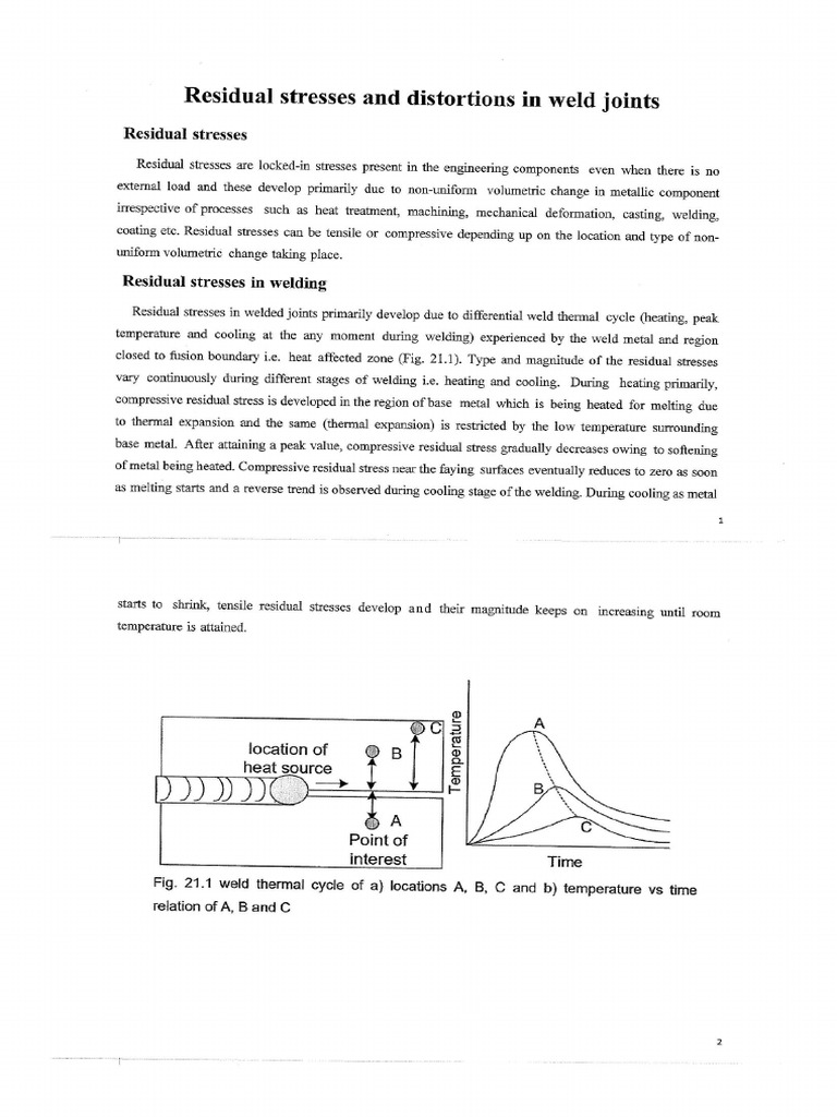Residual Stresses in Welding | PDF