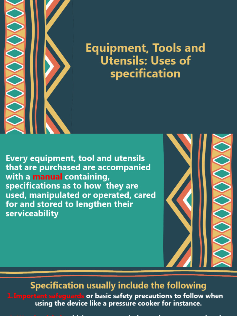 Equipment Usage and Safety Guidelines | PDF | Tools