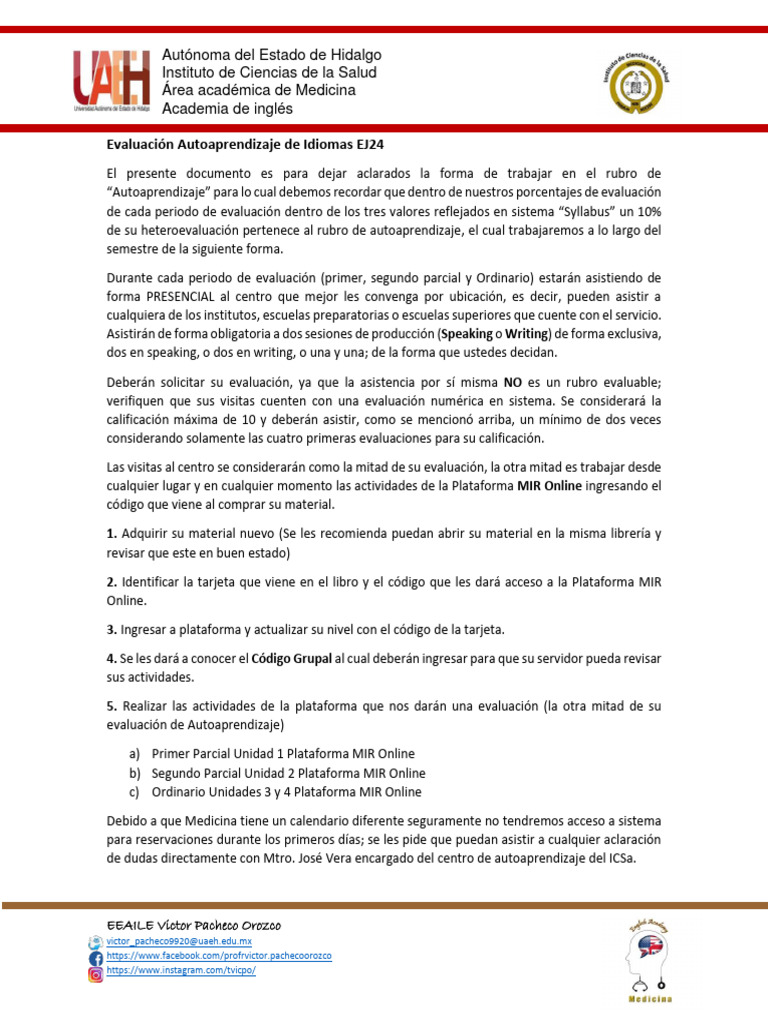 Evaluación Autoaprendizaje de Idiomas | PDF | Crecimiento personal y ...