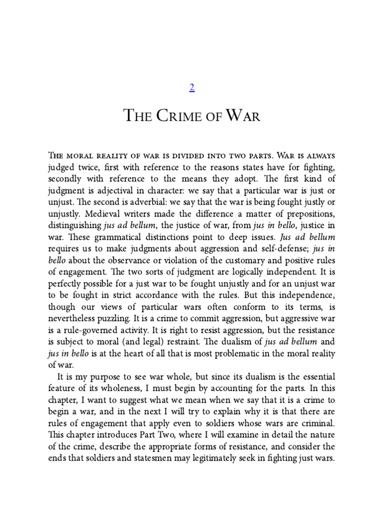 The Crime of War: Just vs. Unjust Conduct | PDF | Just War Theory | Tyrant