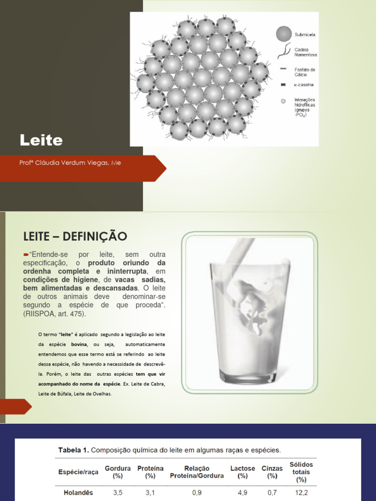 Composição e Características do Leite | PDF | Leite | Lacticínios