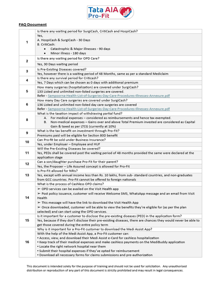 Health Insurance FAQ and Guidelines | PDF | Capital Gains Tax | Insurance