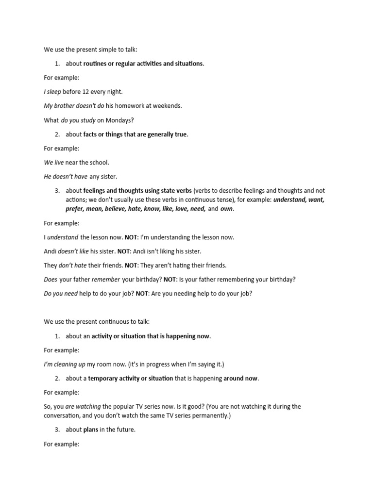 Using Present Simple for Communication | PDF | Verb | Adverb