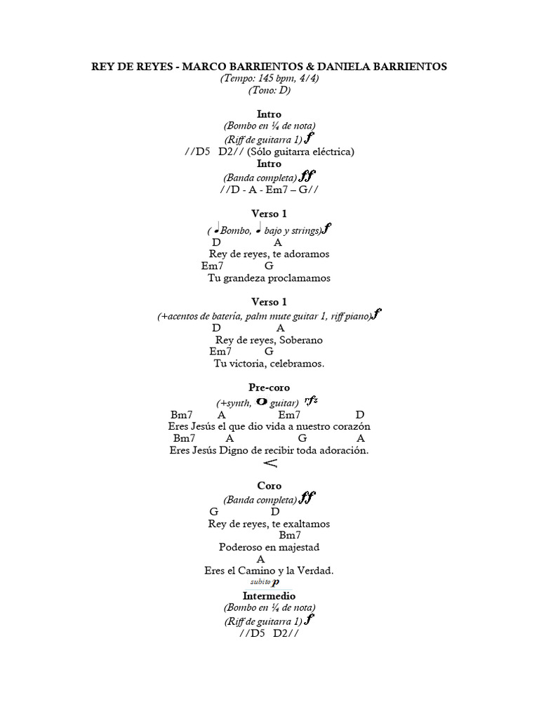 Acordes y letra de 