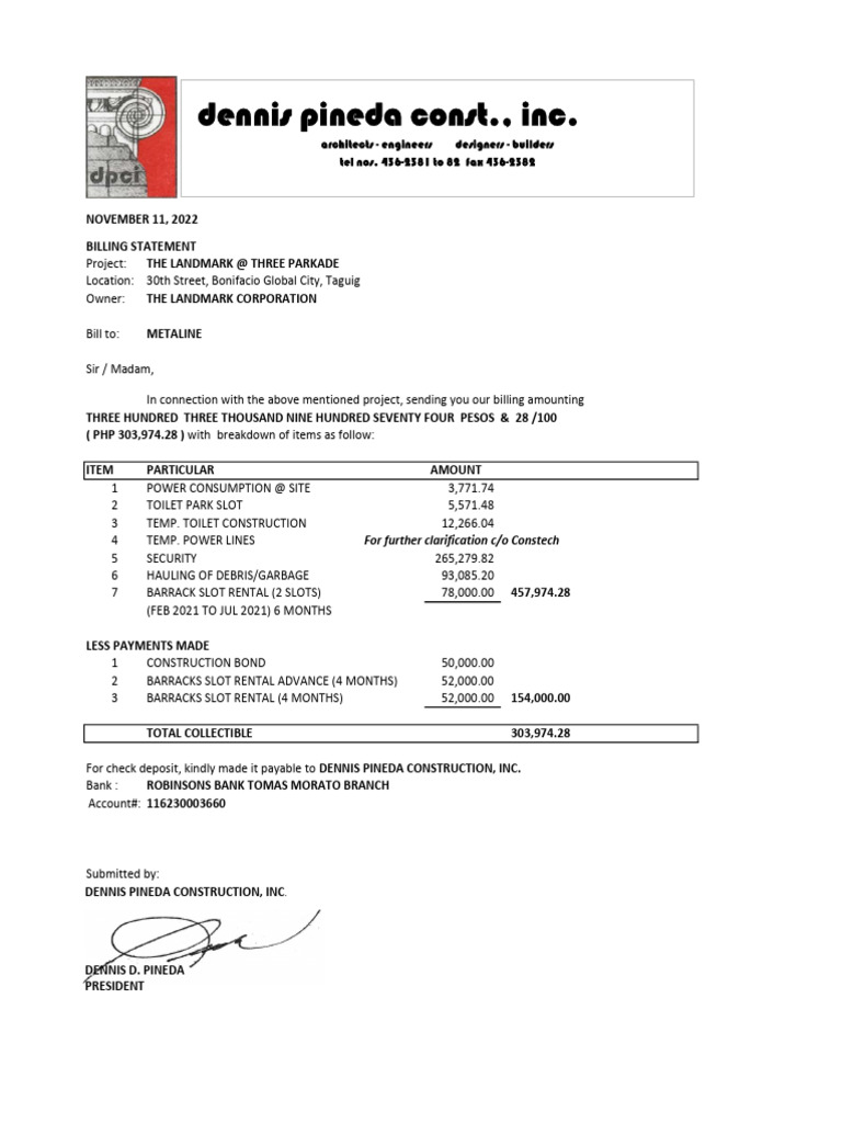 1.metalline Billing Statement | PDF