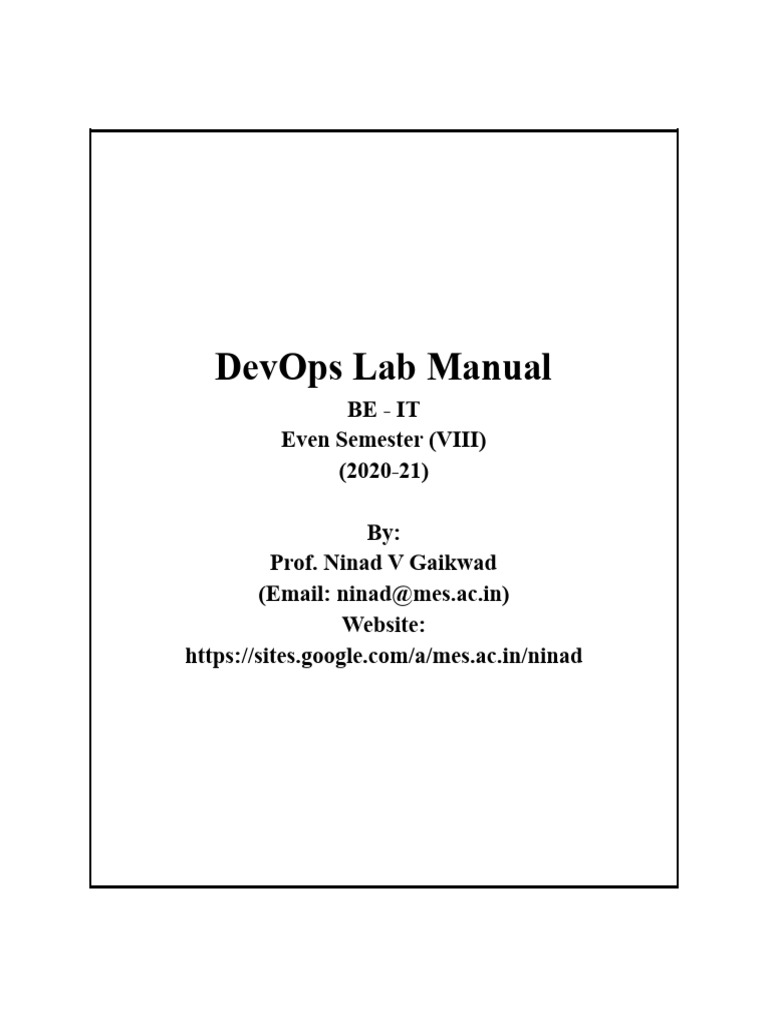 Devops lab manual 2021 pdf version control system software