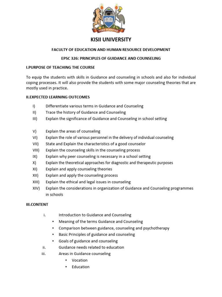 Principles of Guidance and Counseling | PDF | Counseling Psychology ...