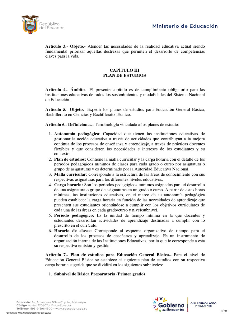 Malla Curricular Plan de Estudios | PDF | Plan de estudios | Educación ...