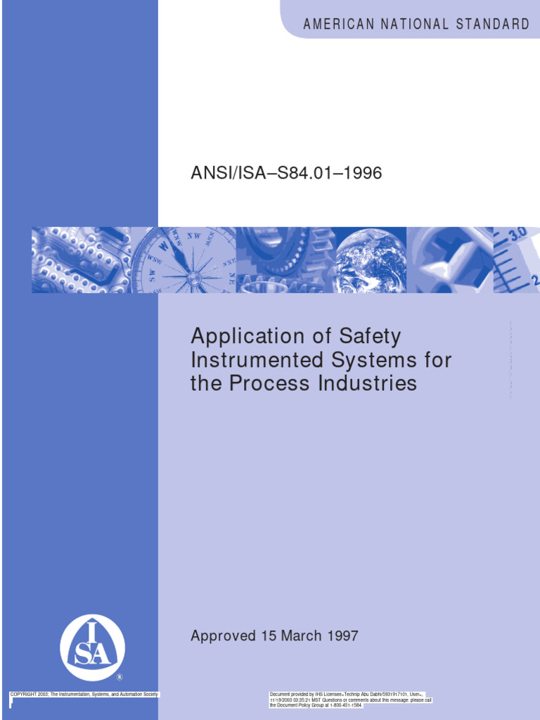 Safety Instrumented Systems Standards | PDF | Engineering