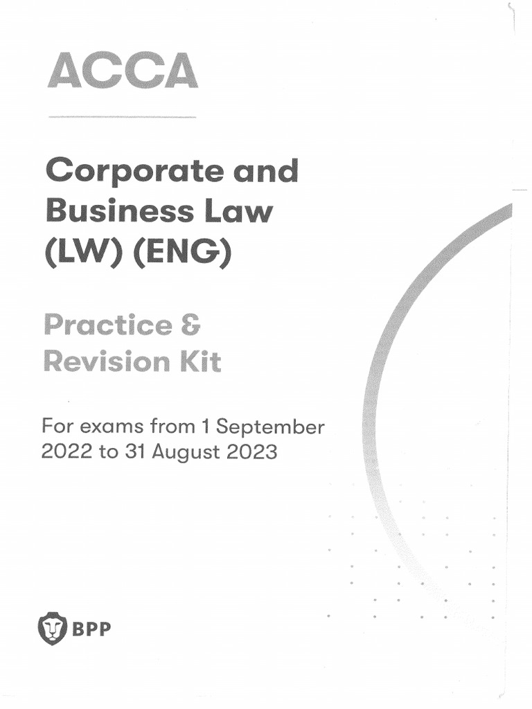 f4 BPP EXAM Kit 2022-2023 August (JPJP) | PDF