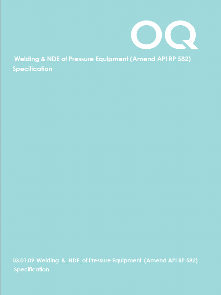 03.01.09-Welding - & - NDE - of Pressure Equipment - (Amend API RP 582 ...