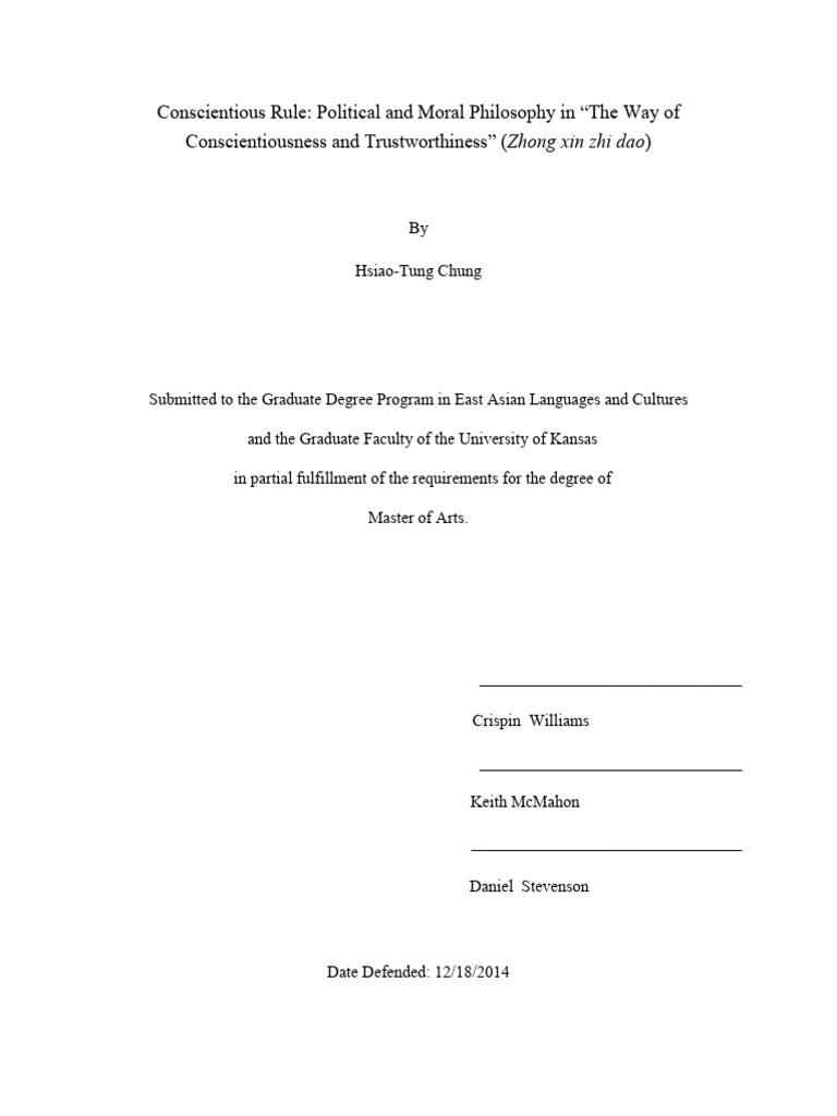Conscientious rule political and moral philosophy in the way of
