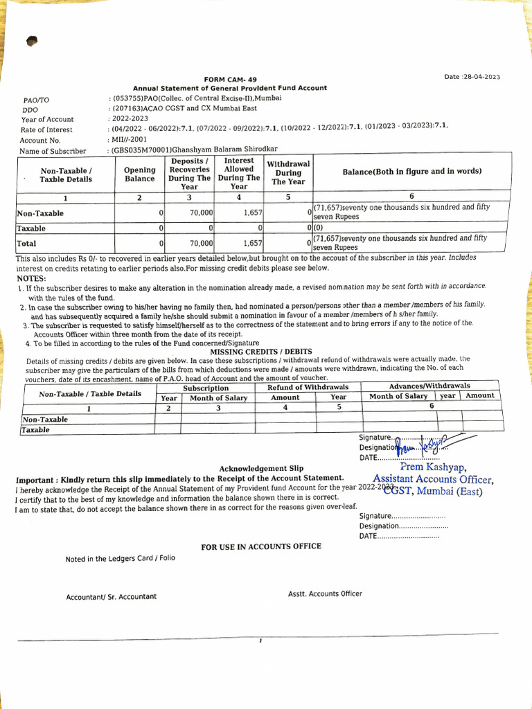 Gpf Slip Class Iv Ap
