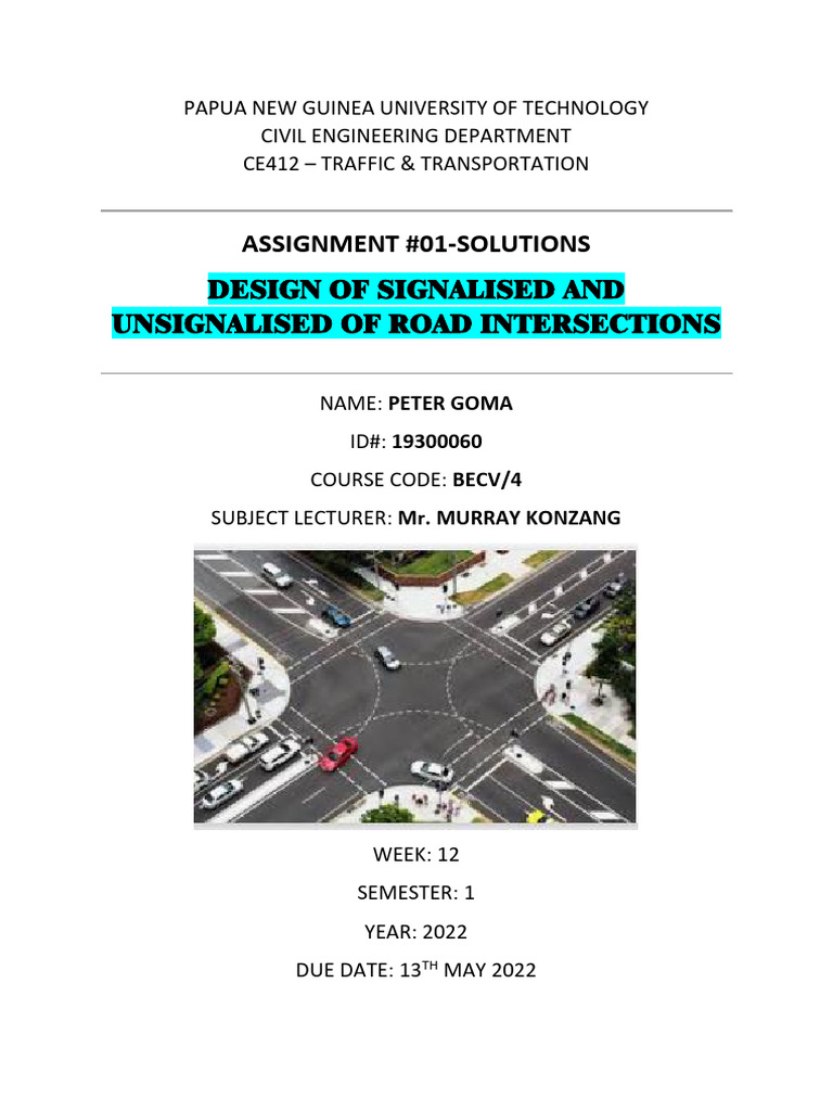 Traffic Signal Design and Analysis Guide | PDF | Traffic | Traffic Light
